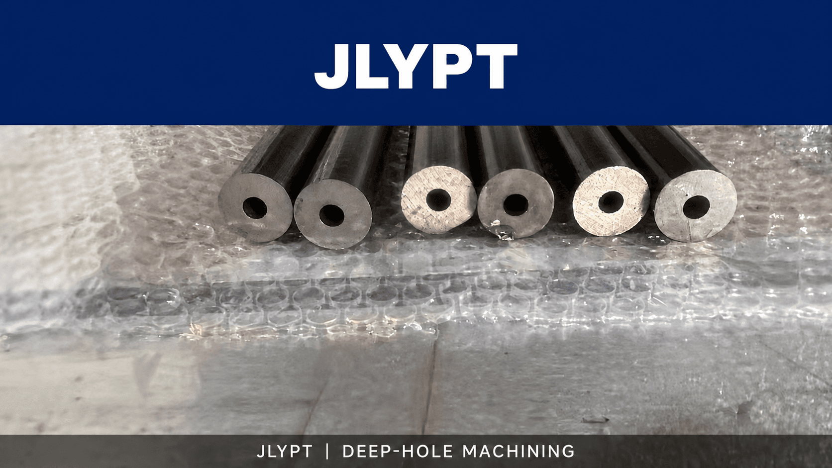 Visible small bore mouths in alloy steel parts; rear half masked with JLYPT branding